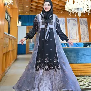 Sakeena Elvara Series Gamis Silk Digital Printing