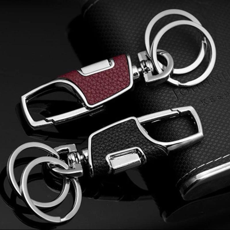 Gantungan Kunci Keychain Mobil Motor Rumah BAHAN KULIT DOBEL RING 1