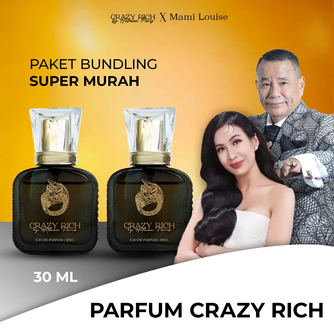LIVE LOUISSE X HOTMAN PARIS PAKET BUNDLING Parfume Crazy Rich By Hotman Paris ( For Men ) 2PCS- Travel Size 30 ML
