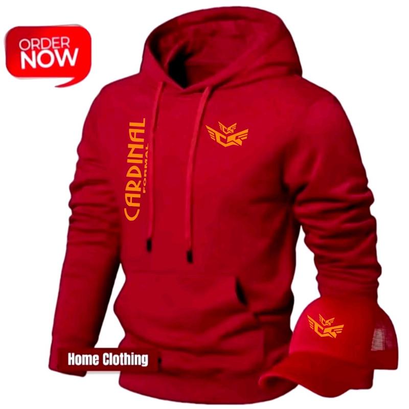 BONUS TOPI Terbaru !  Jaket Hoodie  Pria Wanita Terbaru - Hoodie Distro Pria Free Topi    Terbaru Print Oren 100% Cotton Fleece ( Bahan Tebal ) - Premium Quality Casual Lembut Nyaman 7