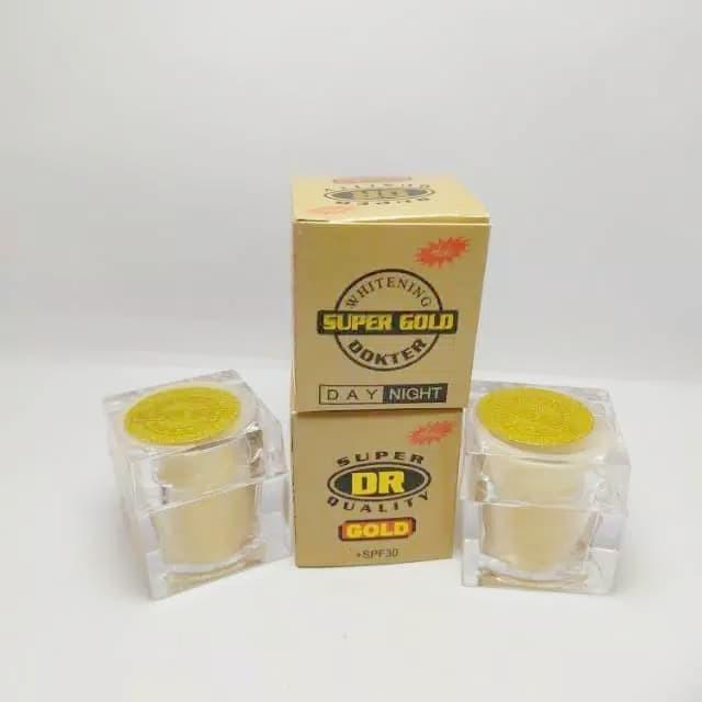 3 Pcs Cream DR Gold super quality whitening SPF+30 Siang dan malam 5