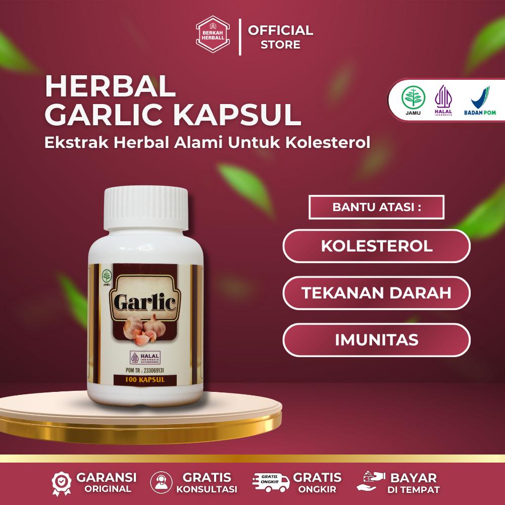 Black Garlic Bawang Putih Hitam Herbal Kapsul Original 100% - Isi 100 Kapsul - Herbal multikhasiat untuk Kolesterol, Tekanan darah, dan Imunitas  - Sudah BPOM & Halal MUI