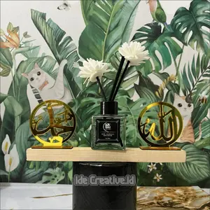 Hiasan Dashboard Mobil , Pajangan Dashboard Mobil , Aksesoris Mobil Allah dan Muhammad BULAT Kombinasi Dengan PARFUME