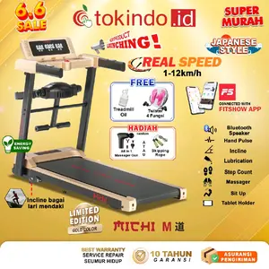 SUPOTSU Michi Treadmill Listrik Treadmill Portable Treadmill Multifungsi Treadmil Lipat Treadmill Electric Low Watt Alat Olahraga