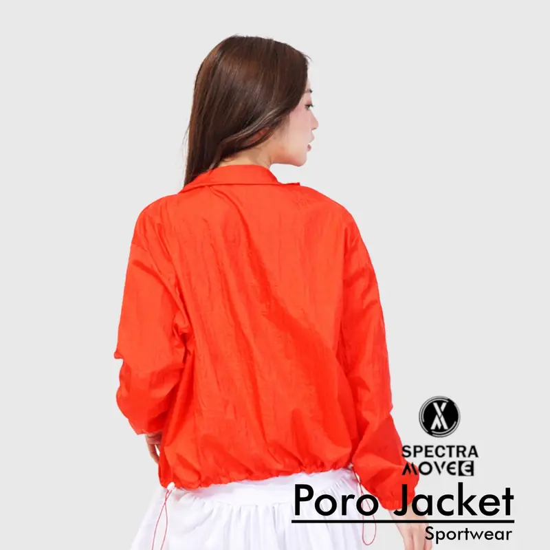 Jaket PORO merah putih olahraga wanita gym murah baju olahraga tangan panjang zumba aerobic Sport 4