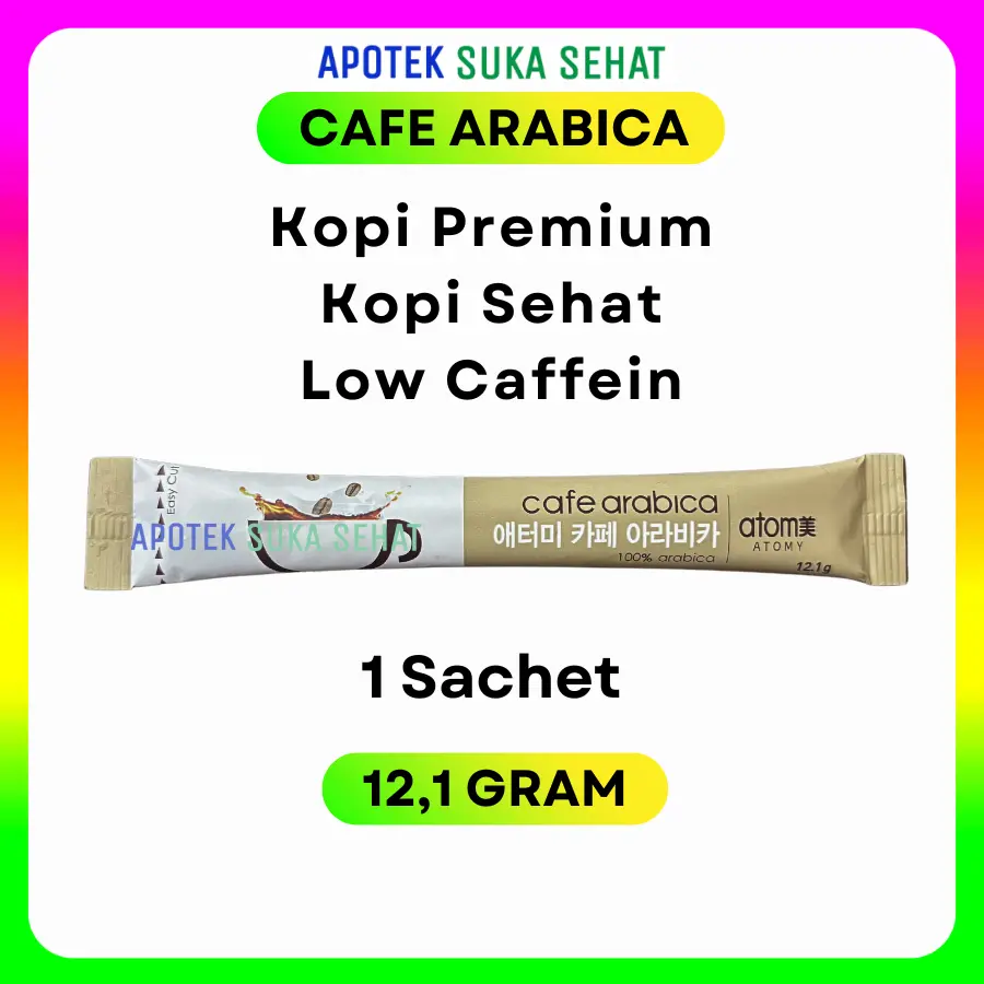 CAFE ARABICA ATOMY 1 SACHET / AMAN DI LAMBUNG / LOW CAFFEIN