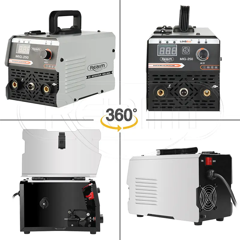 Reaim 120A Mesin Las 3 IN 1 murah Daya Rendah pengelasan Mesin las Listrik trafo las welding inverter Las Tanpa Gas Travo Inverter MIG 250 MIG 400B mesin las Bisa COD las  bakar 2