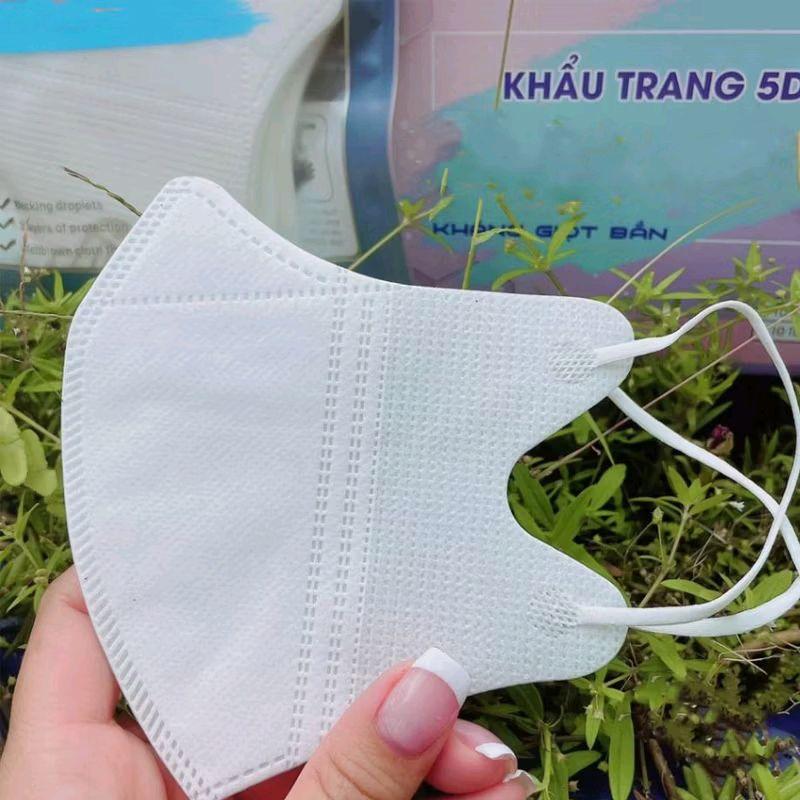 Thùng 600 Cái Khẩu trang 5 D .hàng cao cấp 3 lớp kháng khuẩn, Dày Dặn - chống tia UV, che kín khuôn mặt cho mùa hè 3