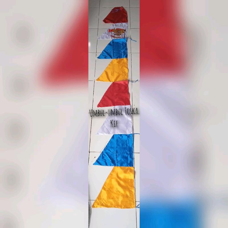Umbul-umbul warna 8 kotak, bendera umbul-umbul 4