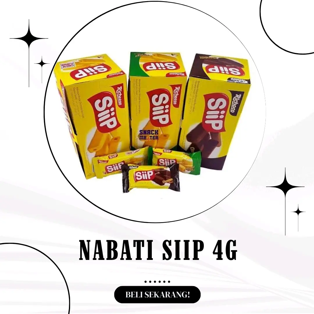 Nabati siip 4gram 1 box isi 20 pcs ecer 500an,  Cemilan Snack  Cookies Food Makanan