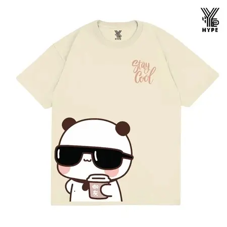 HYPE Kaos Bear Couple Stay Cool Baju Atasan Pria Wanita - Tshirt Unisex Sablon DTF