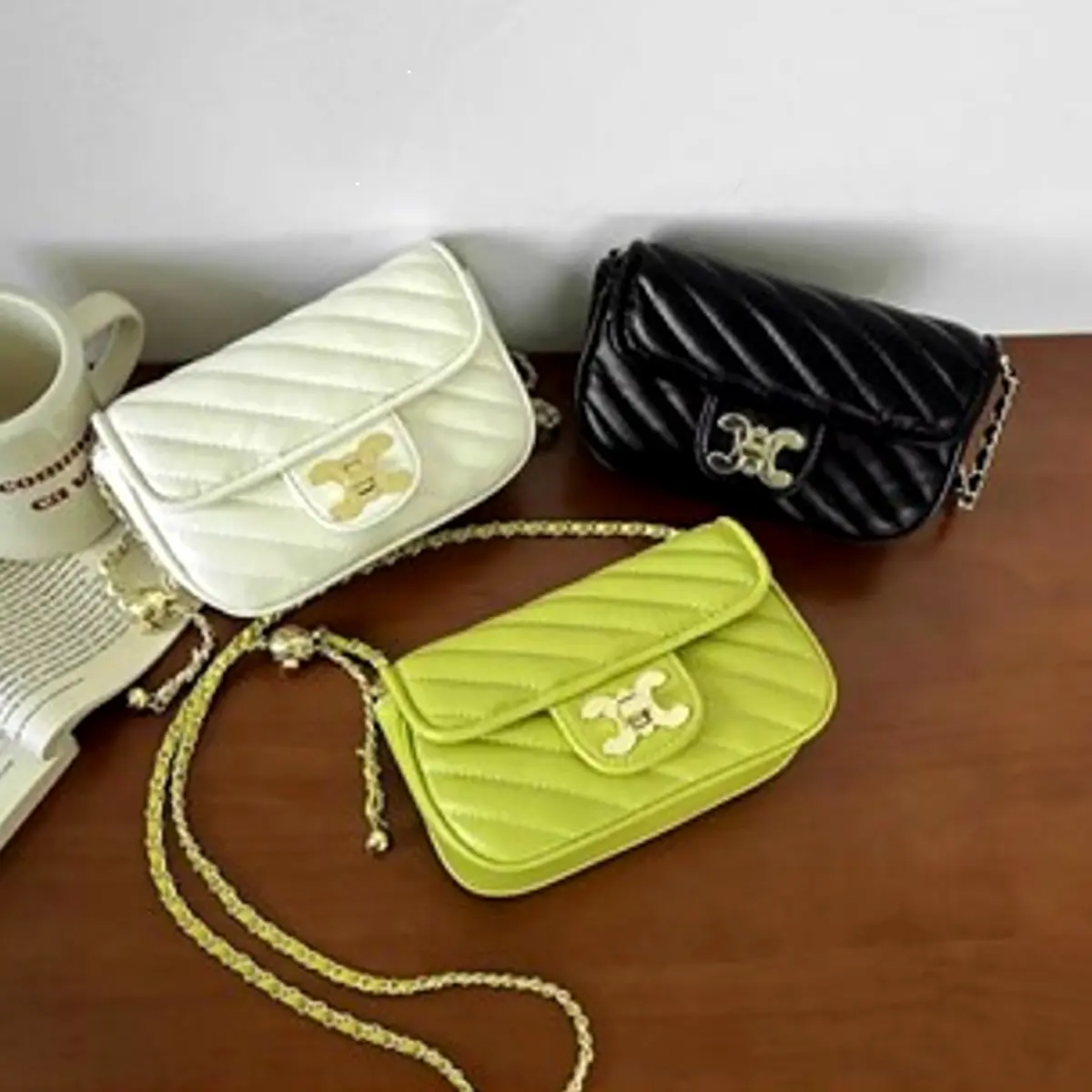 Tas selempang wanita shoulder sling bag simple and trend masa kini (recommended)bagian dalam Kanvas dan luar kulit sintetis jahit