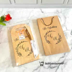 cuttingboard sovenir custom nama 50 pcs kemas paperbag