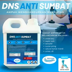 DNS Anti Sumbat Saluran Air Pipa Mampet WC Wastafel tempat cuci Piring 1 Liter Ampuh Menghancurkan Lemak Kotoran Pipa Solusi Praktis Efektif