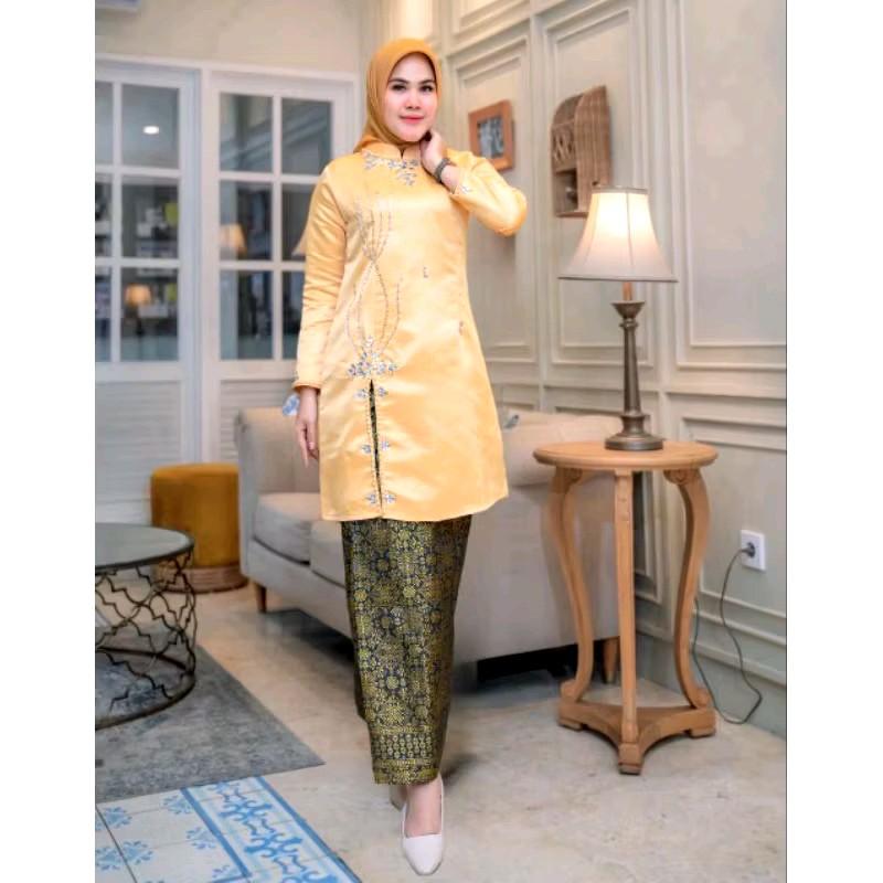 Kebaya tunik bridal terbaru 2025/Baju kebaya wanita melayu 4