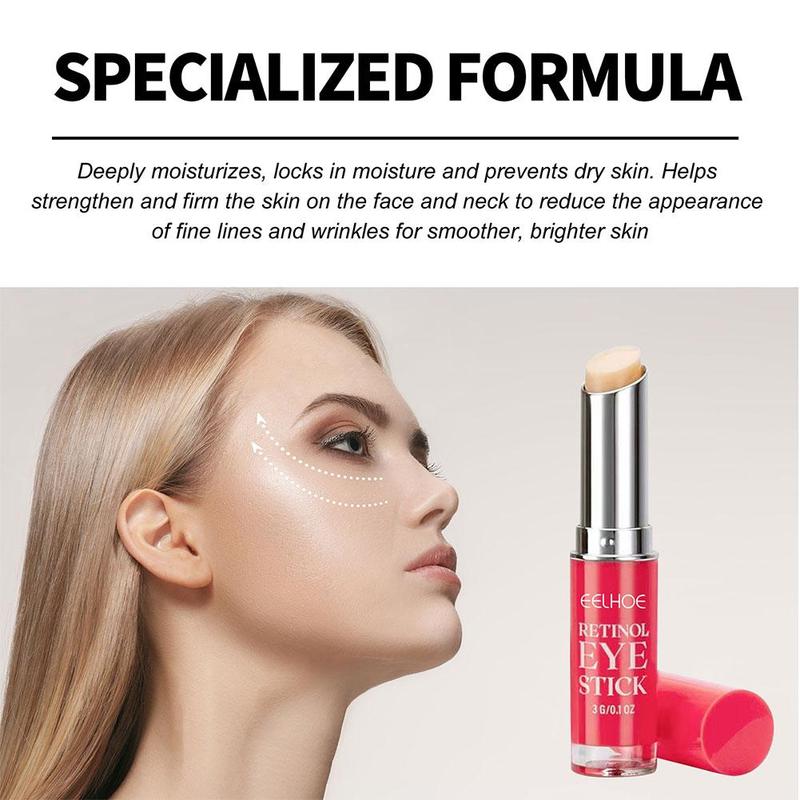 EELHOE Krim Mata Retinol Stick 3g Perawatan Mata Melembabkan dan Melembabkan Mengencangkan Kulit Menghaluskan Garis Mata Mencerahkan Lingkaran Hitam dan Kantung Mata 4