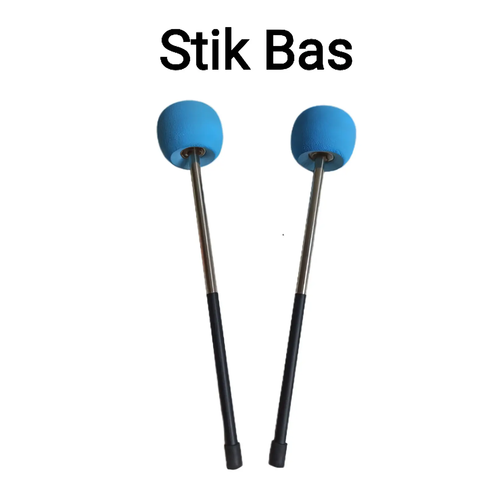 Stik Bas Hadroh 2 pcs Stainless Ful Spons Biru Berkualitas Premium