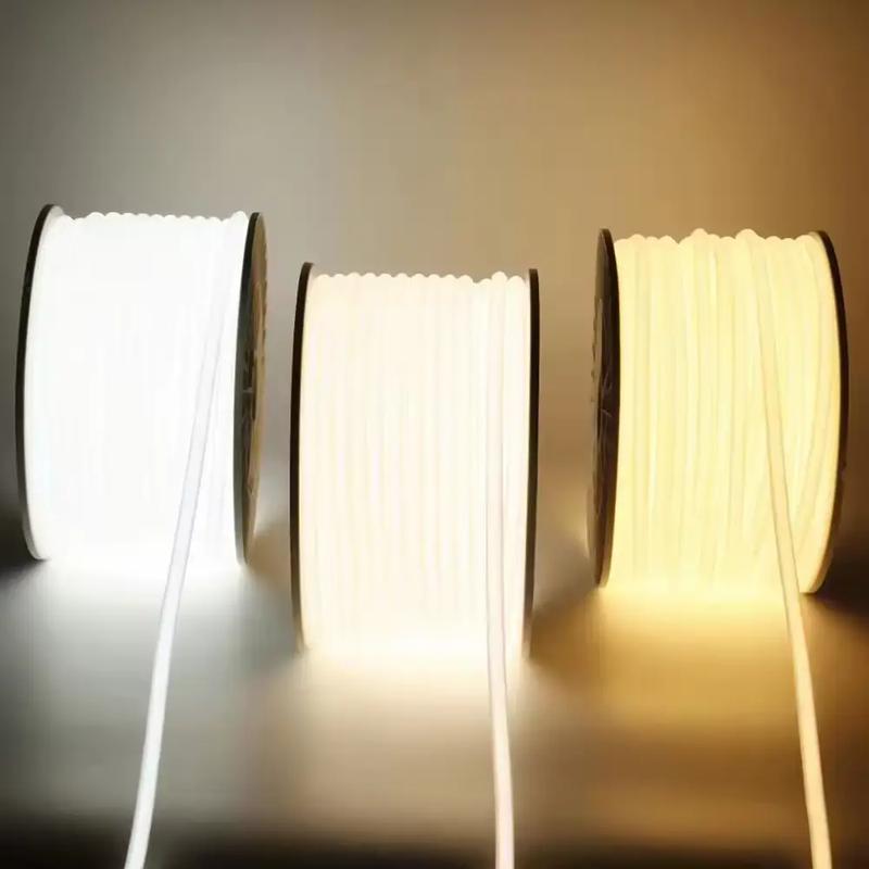 [ Tặng nguồn] Đèn LED Dây COB 220V Dán Tủ Kệ – Đèn LED Trang Trí Decor Phòng Ngủ, Hắt Trần – Cắt Theo Mét