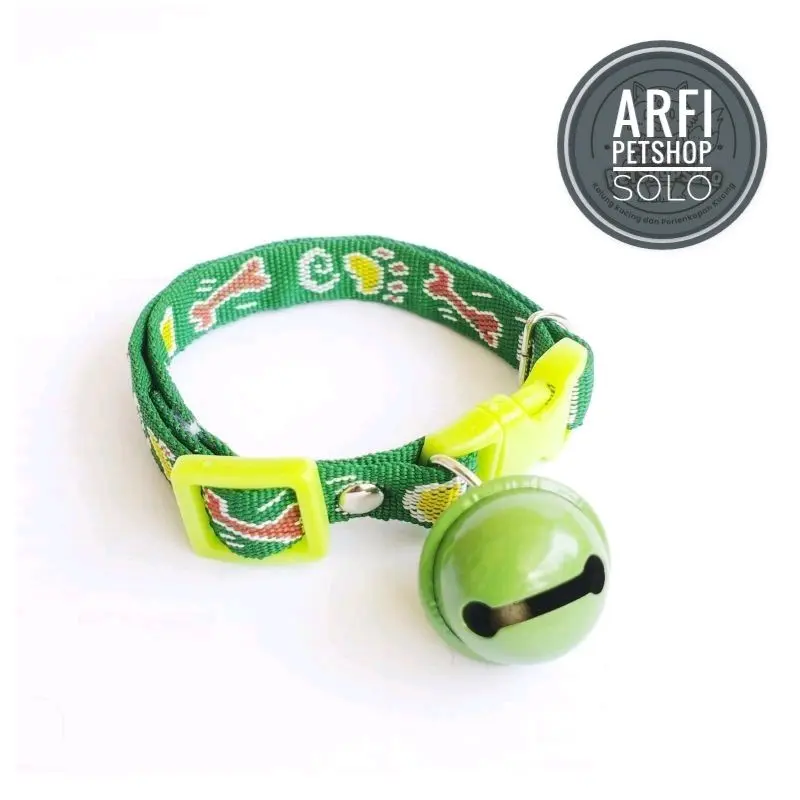 Paket 6pcs Kalung Kucing Motif Tulang Lonceng Ufo 22mm 1