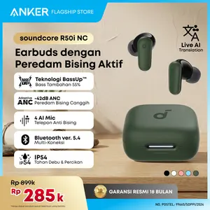 (NEW LAUNCH) Soundcore Anker R50i NC Earbuds Adaptive Noise Canceling Headset Earphone Bluetooth 5.4 TWS Low Latency for Game Long Battery 4 Mics IP54 -A3959