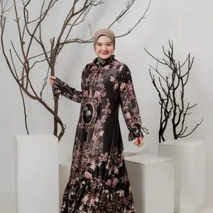 DRESS COUPLE LEBARAN DELOVA Mewah Lebaran 2026 Motif Remaja Couple Ibu dan Anak