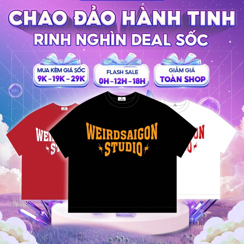 [DEAL MỞ BÁN] Áo thun The Weird Local Brand Unisex Form BOXY Tay Lỡ ATK1249 Menswear Nam