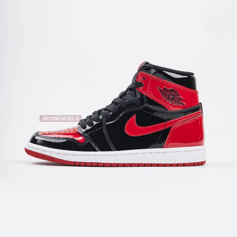 AIR JORDAN 1 HIGH PATENT BRED 3