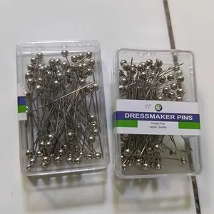 IWD JARUM PENTUL STAINLESS ANTI KARAT HIJAB PIN PENTOL DRESSMAKER Kotak Panjang