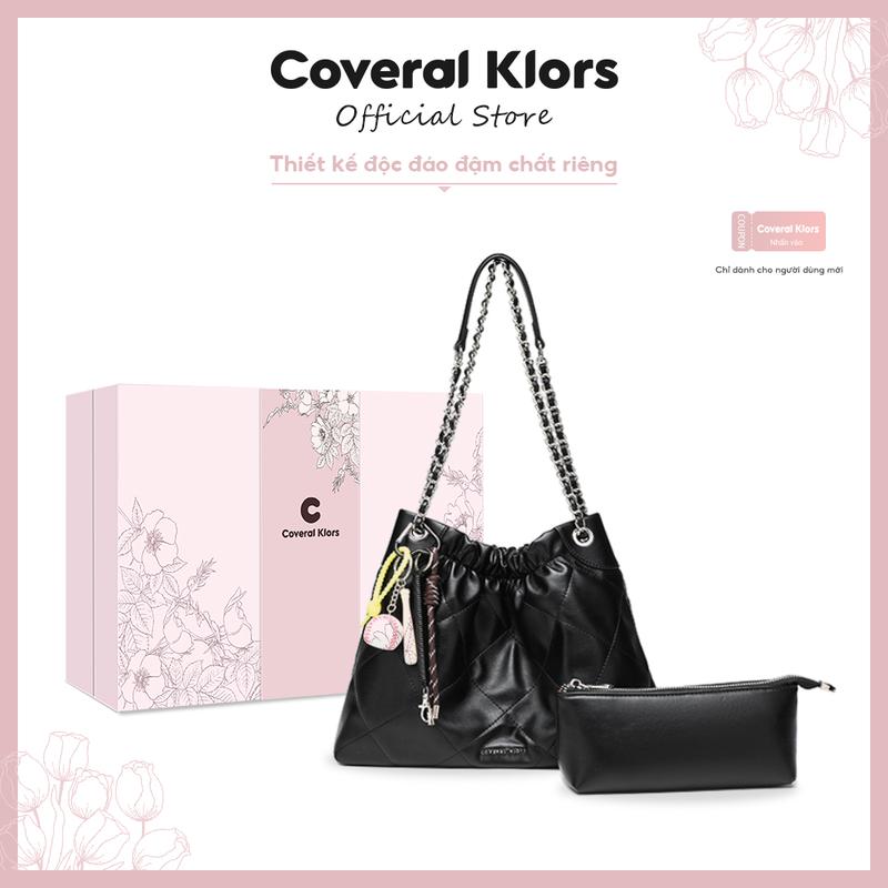 COVERAL & KLORS -【đóng gói hộp quà tặng  TẶNG Túi xách nhỏ, Bộ túi xách nữ phong cách Mỹ, túi xách tặng kèm (1), mặt dây chuyền túi bóng chày phong cách ins, túi đeo chéo nữ, túi đeo vai, túi xách