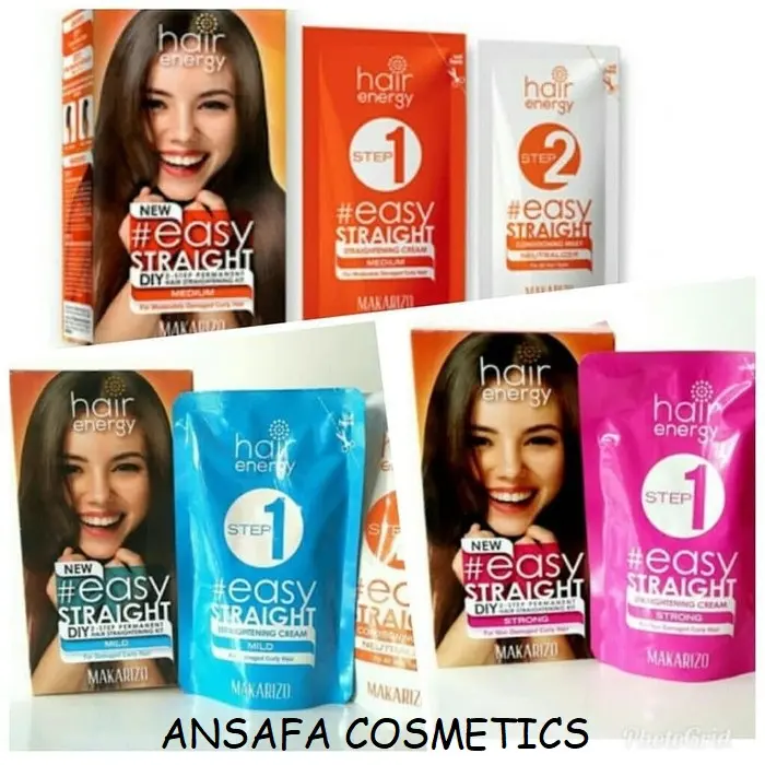 Makarizo Easy Straight 80ml - Pelurus Rambut Permanent Hair Smoothing Pria/Wanita