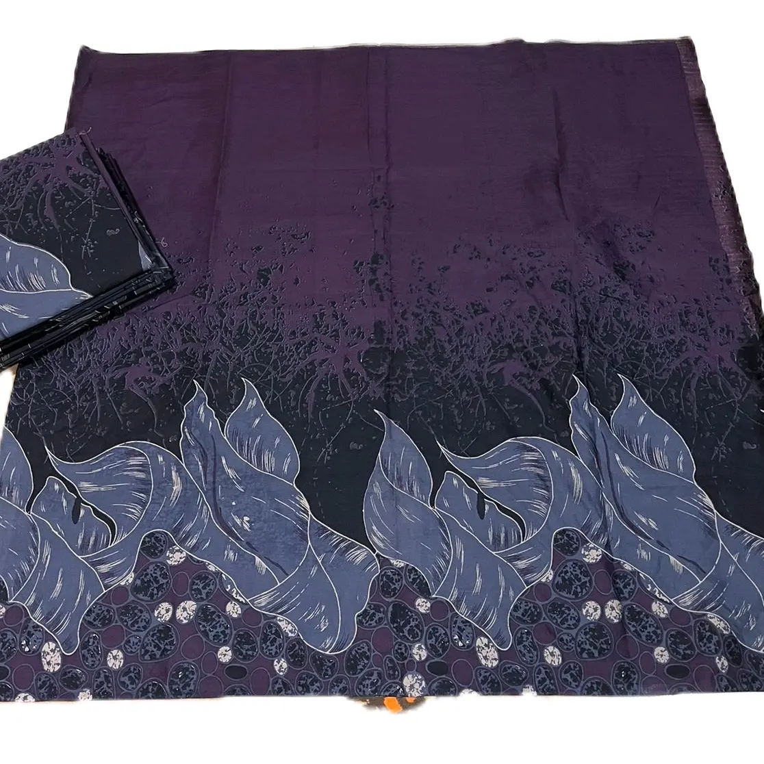 Kain batik katun prima premium mtf daun selembar bhn katun lembut halus Elegan Baju Ungu Aksesoris