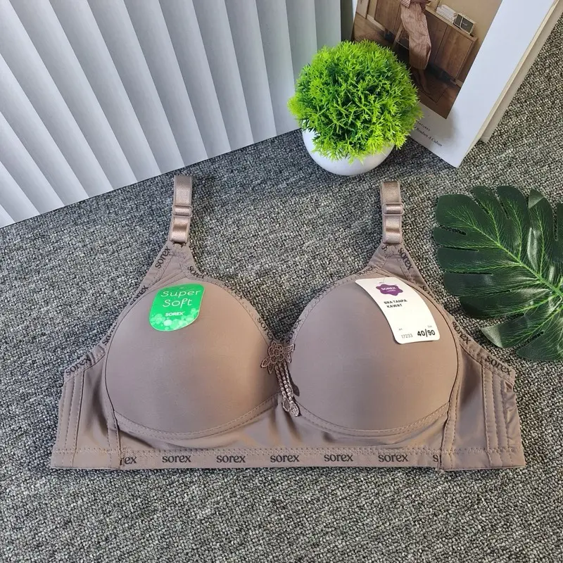 Sorex 17233 Bh Cup Besar Busa Tipis Kait 3 Tanpa Kawat Bra Cantik Casual Harian Lembut Nyaman