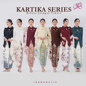 IZARABATIK - Kartika Series Jaguard Fukuro Premium Free Bross Cantik Set Kebaya Batik Modern Couple Wisuda Lamaran Tunangan Kondangan Bridesmaid