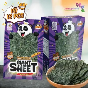 PROMO [1 BOX ISI 12 Pcs] Norigo / Snack Nori Giant Sheet / Snack Rumput Laut
