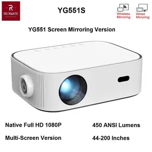 PRODUK TERBARU! ROCKWARE YG551S - Full HD LED Projector WiFi Mirroring 450 ANSI Lumens