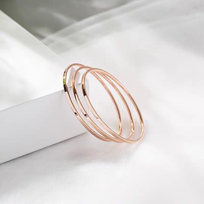 Gelang Bangle Trending Motif Polosan Wanita Mewah Elegant Anti Karat Dan Luntur Perhiasan Bracelets