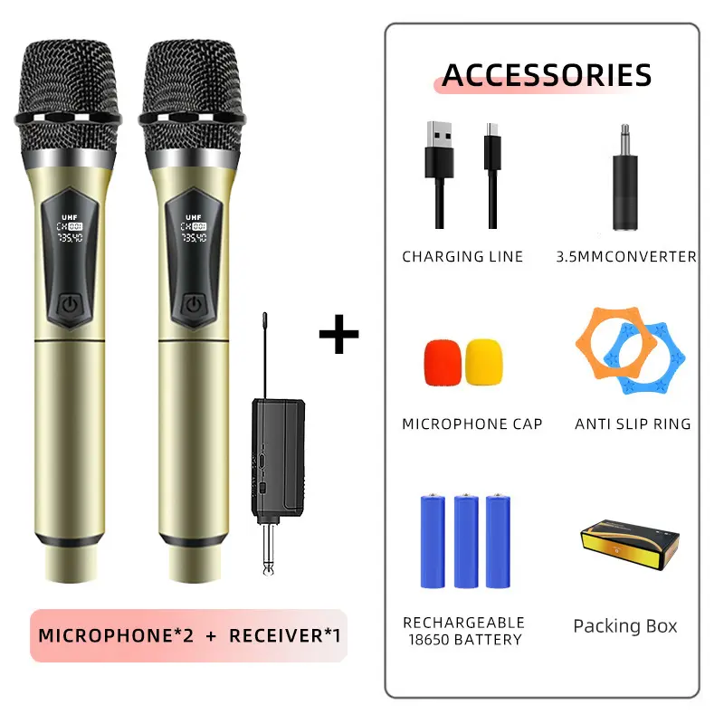 Micro Không Dây, SU-108U, Dành Cho Gia Đình Và Sân Khấu, Hát Karaoke, Âm Thanh, KTV, Âm Lượng Cao, Cầm Tay Chuyên Nghiệp, Thích Hợp Cho KTV, Phân Đoạn 5
