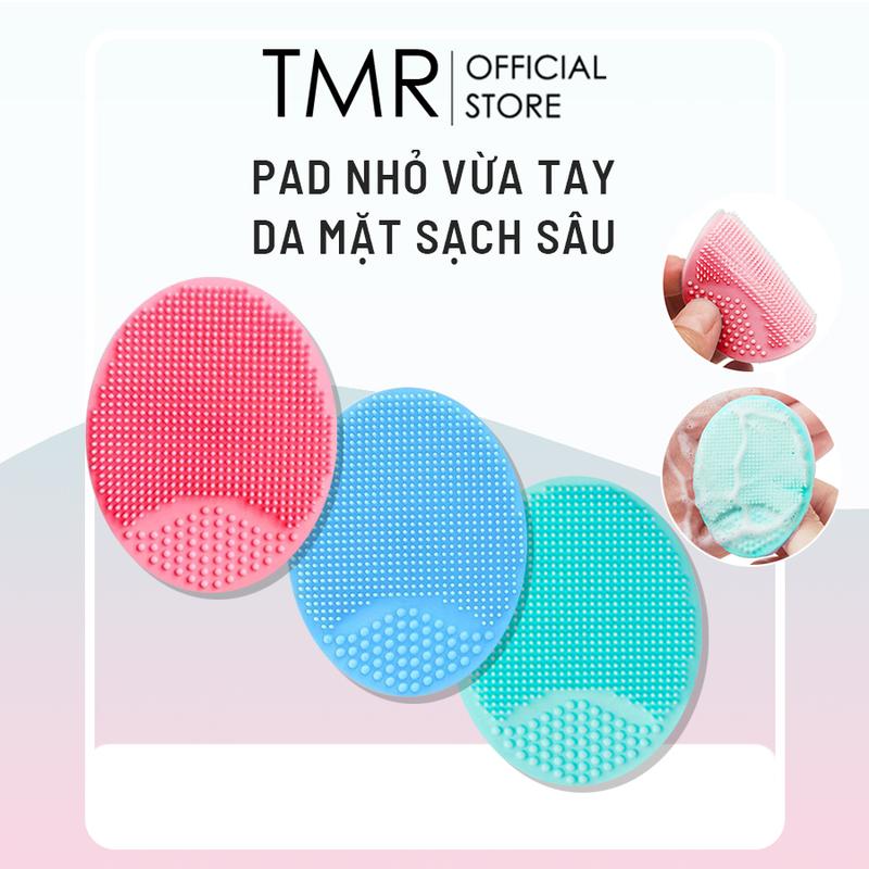 Pad Rửa Mặt Silicone TMR Neon Pink Làm Sạch Sâu Chăm Da Tẩy Tế Bào Chết Hiệu Quả An Toàn