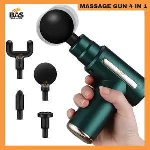 [BAS] Alat Pijat Elektrik  Massage 4 IN 1 dengan Motor Listrik Brushless 2200-3200 RPM dan 4 Kepala Massage untuk Terapi Otot dan Relaksasi Tubuh Therapy Getar Punggung