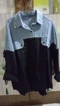 Product Review of LOCOLABEL - [Ld : 114cm] Violla Denim Shirt Tangan Panjang Serut from s**a 0