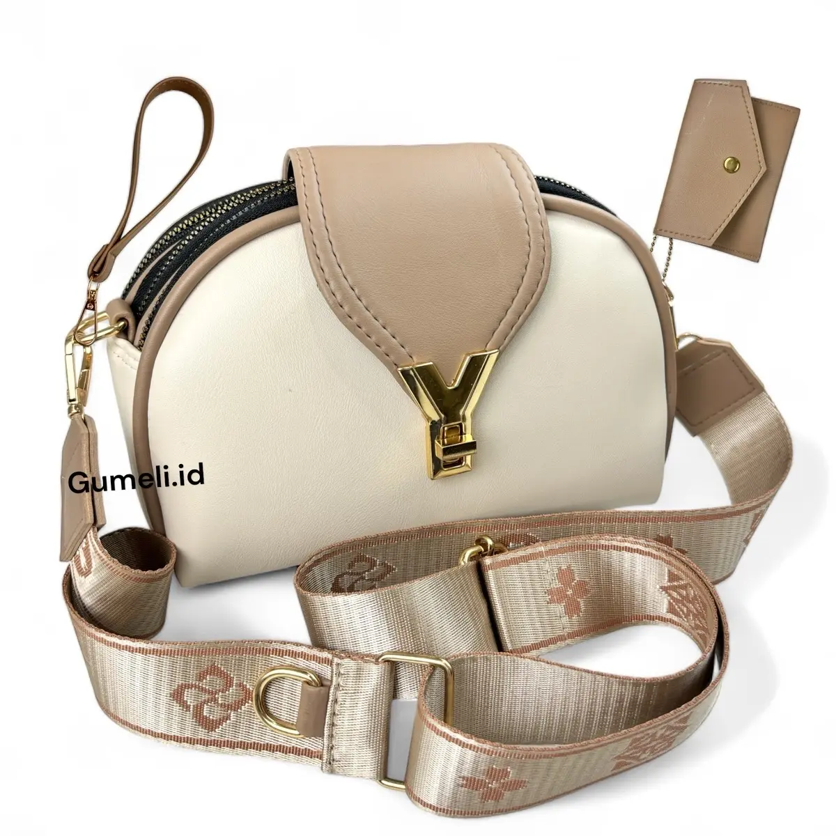 [Beli Lokal] Tas Selempang Wanita Gumeli Yasmine Fashion Trendy Terbaru Kulit Sintetis Premium tas tote bag whits