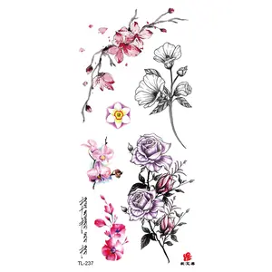 Stiker Tato Sementara Spider Lily, Stiker Tato Sementara Tahan Air untuk Bekas Luka Bunga, Stiker Tato Sementara