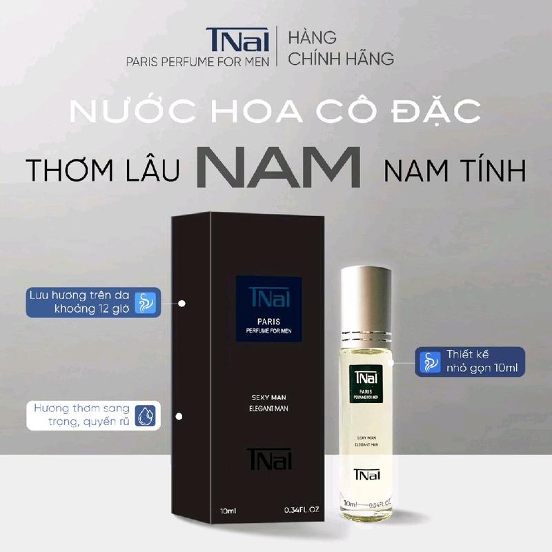  TNal Paris Perfume For Men - Nước Hoa Nam Cô Đặc 10ml - Thơm Sang Trọng Quyến Rũ Lưu Hương 8-12 Giờ Thiết Kế Nhỏ Gọn Hương Gỗ Nam Tính 