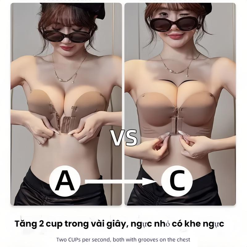 Áo Ngực Nâng Ngực, Không Dây, Dành Cho Nữ, Thiết Kế Nâng Chống Trượt, Tăng Cường Ngực Nhỏ, Vô Hình Và Hở Lưng, Áo Ngực Dính Với Khóa Trước, Áo Ngực Dính, Thoải Mái Và Hỗ Trợ, Thích Hợp Cho Mùa Hè áo  nâng  ngực áo  tàng  hình  trung  quốc áo  tàng  hình 1