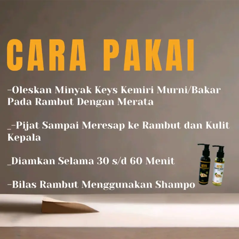 Paket Hemat 2 Botol Minyak Kemiri Murni & Bakar, Mengurangi kerontokan, menyehatkan kulit kepala & mnumbuhkan Rambut 2