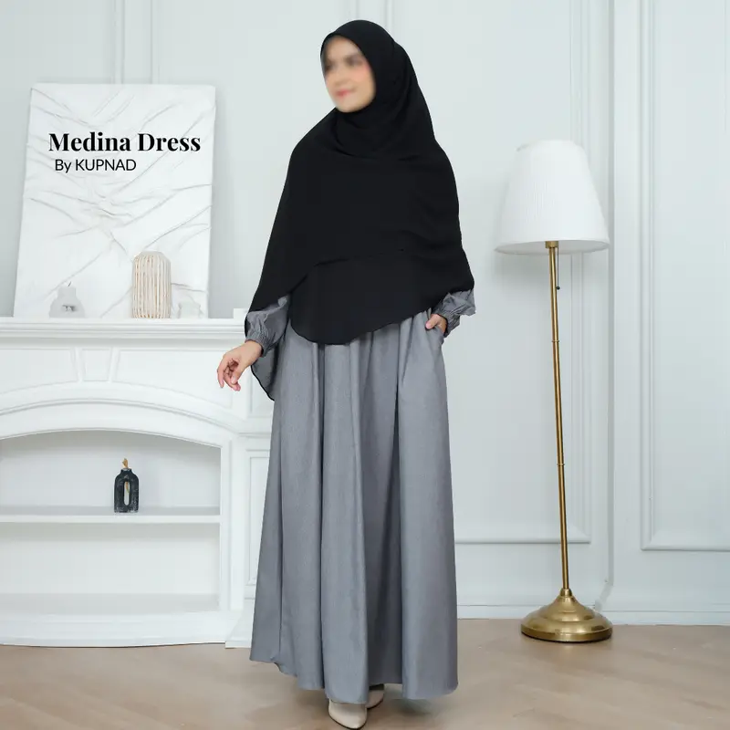 KUPNAD | Gamis Wanita Daily Muslimah Syar’i Busui Friendly Adem, Modern & Nyaman | Medina Dress 0