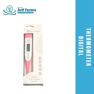 General Care Termometer Digital Fleksibel dengan Layar LCD Akurat untuk Pengukuran Suhu Tubuh Melalui Mulut Ketiak atau Rektal