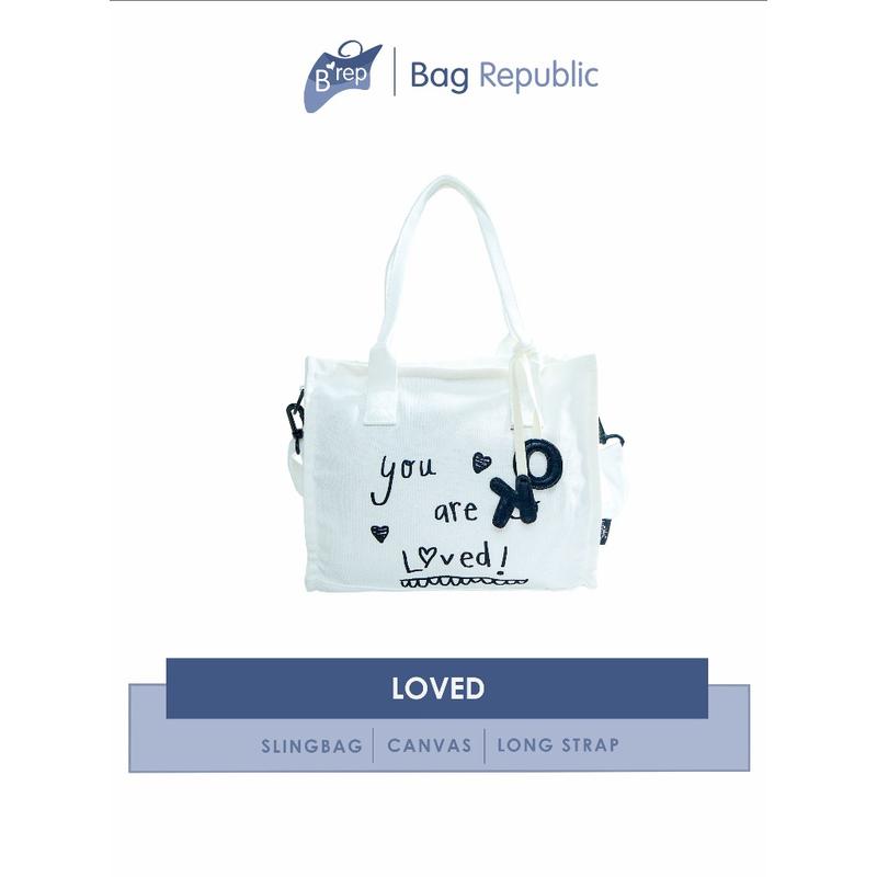 BAG REPUBLIC Printed Canvas Totebag Medium With Zipper - Tas Belanja Dengan Resleting - NTT0114 3