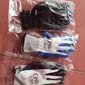 Bundling Sarung Tangan Kerja Proyek Isi 3 & 6 Safety Anti-slip Gekko Anti Potong Bahan Karet