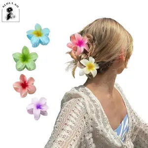 Clova JR519 Jepitan Rambut Cantik Model Bunga Kamboja Hair Clip Bunga Bali Aksesori Rambut Wanita Jepit Rambut Plumeria Bunga Kamboja